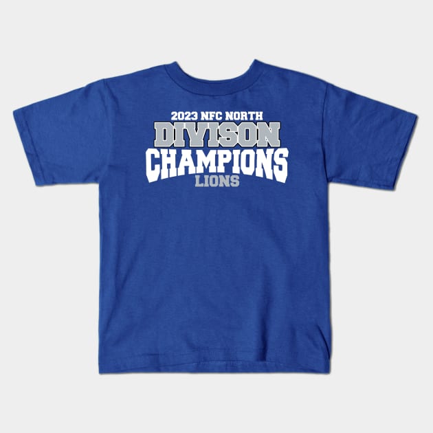 Lions - Division Champions 2023 Kids T-Shirt by CovpaTees